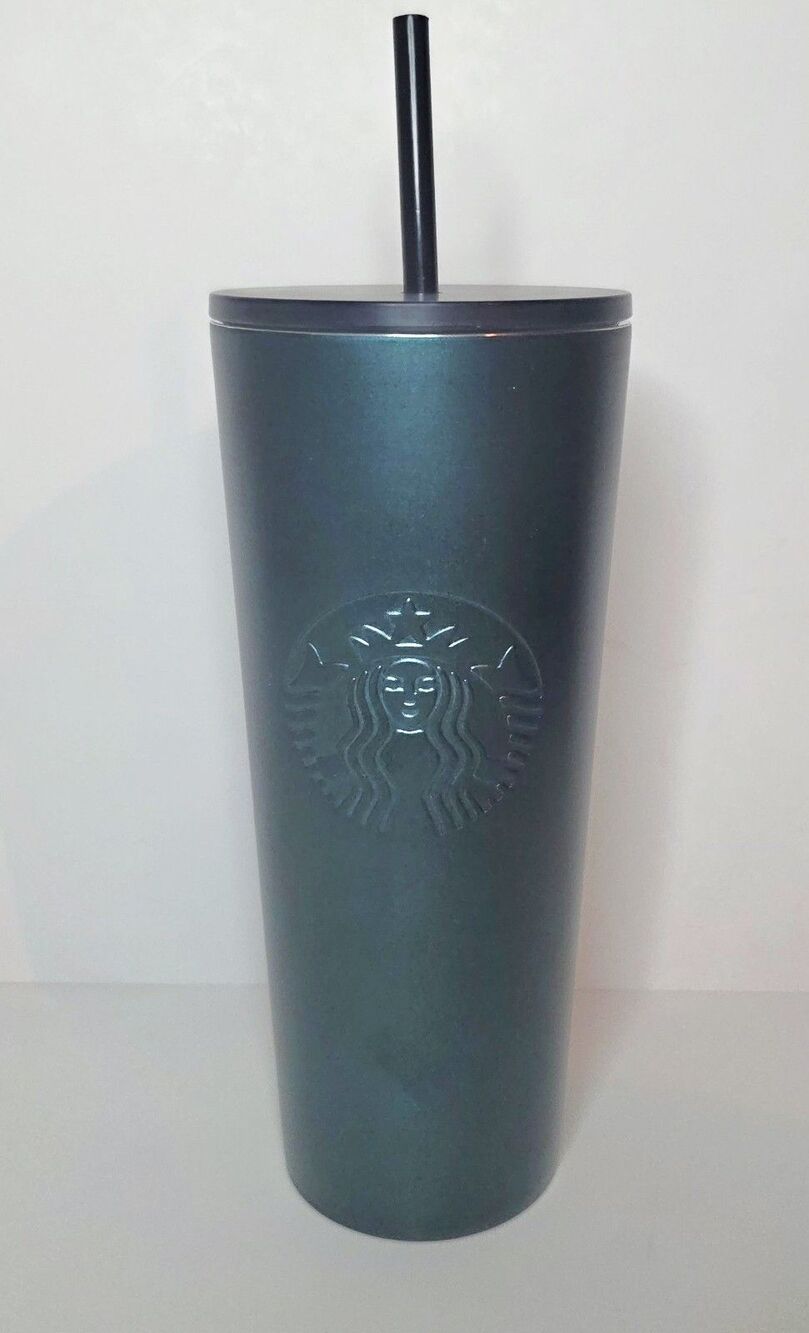 Starbucks 2020 Holiday Dark Green Matte 24 oz Metal Tumbler